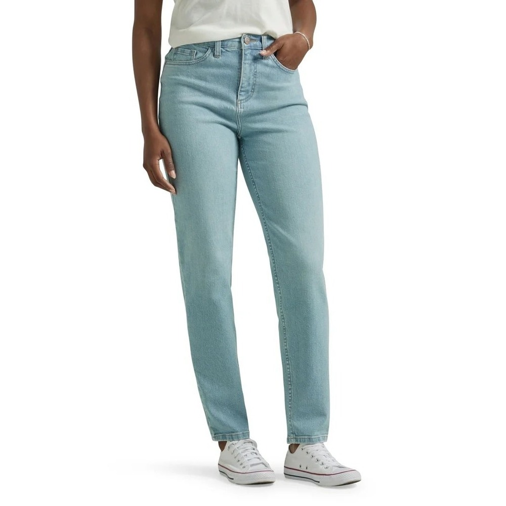 Lee High Rise Mom Jeans | Light-wash | 8M